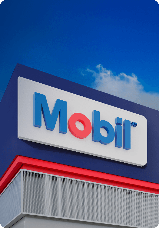 Fachada de oficina automotiva Mobil.