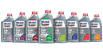 Seis óleos Mobil para carro